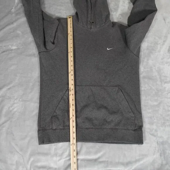 Vintage Nike Swoosh Pullover Hoodie Mens M Streetwear Embroidered Gray - Picture 10 of 11